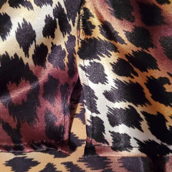 Y2K Victoria's Secret Leopard Print Crop‎ Slip Top Camisole Lace Bodice  Large - Picture 6 of 11